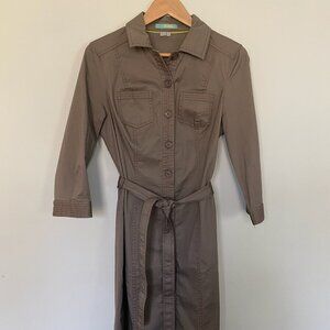 Boden Mushroom Shirt Dress with Belt Size 6